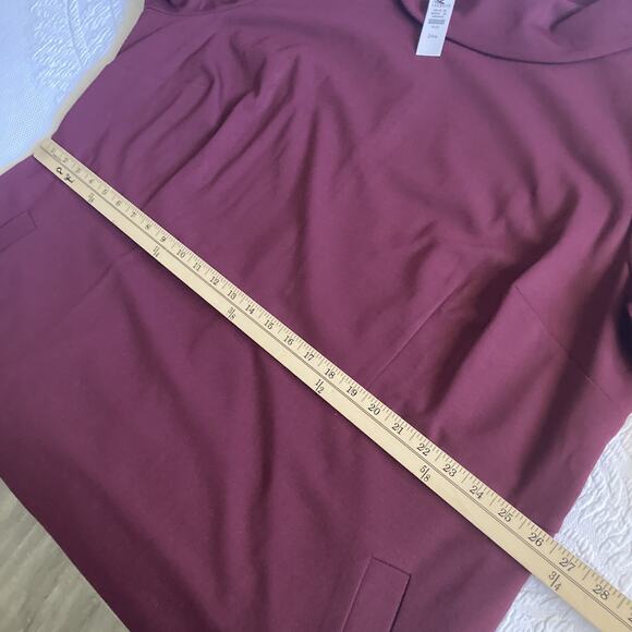 NWT Talbots Audrey Ponte Knit Burgundy Dress Stretch Plus size 24W - Picture 10 of 15
